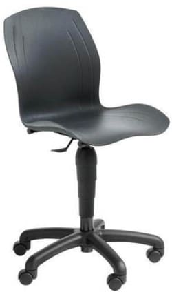 Manutan Swivel chair, polypropylene, grey, 450/590mm height | Buy Online | Manutan | Fisher Scientific
