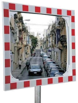Manutan Polycarbonate traffic mirror. 600x800mm, Quantity: Pack of 1