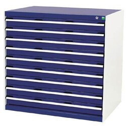 Manutan Hd drawer cabinet 1050x750x1000mm 9 drawer, Quantity: Pack of 1