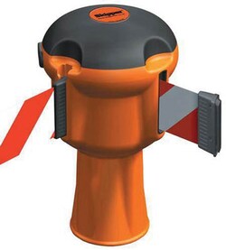 Manutan Skipper retractable tape barrier system. 9m red/wh, Quantity: Pack