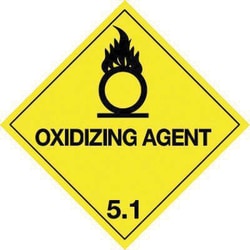 Manutan Class 5.1 oxidizing agent IATA/ICAO labels, 100mm x 100mm | Buy Online | Manutan | Fisher Scientific