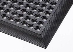 Manutan Black open cushion easeinterlocking tile. Wxl, Quantity: Pack of