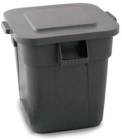 Rubbermaid Square container. Cap 106ltr. Hxwxd 545x545x570mm.Grey, Quantity: