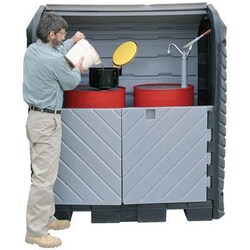 Manutan 2 drum roll top hardcover. Hxwxd 1880x1720x1050mm, Quantity: Pack