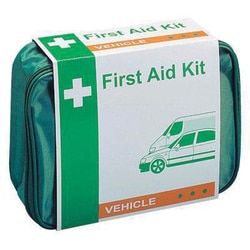 Manutan Vehicle first aid kit. Nylon case, Quantity: Pack of 1