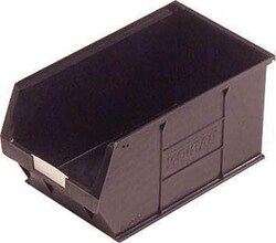 Manutan X10 Pk 10 black conductive bins hxwxl: 125 x 200, Quantity: Pack