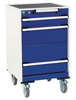 Manutan Hd mobile drawer cabinet 525x525x880mm 3 drawer, Quantity: Pack