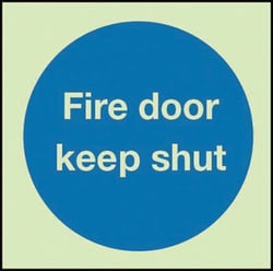 Manutan Photo lumines fire door keep shut sign. 80 x, Quantity: Pack of