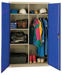 Manutan Wardrobe cupboard with shelves hxwxd 72x48x18in., Quantity: Pack