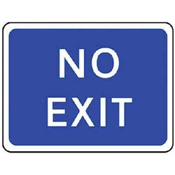 Manutan No exit worded sign. 600 x450mm. Stoved alu. Wall, Quantity: Pack