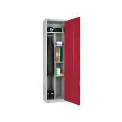 Manutan Combi locker. Lt grey/red. Hxwxd: 1800x450x450mm, Quantity: Pack