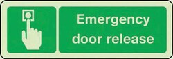 Manutan Photoluminescent emergency door release.300 x, Quantity: Pack of