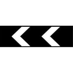 Manutan Sharp left or right bend sign. 1200 x 400mm, Quantity: Each