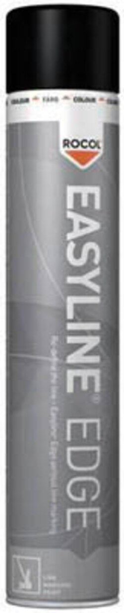 Manutan Black easyline line marking paint - 750ml aerosol, Quantity: Pack