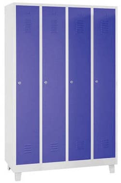 Manutan Ekwo 4 nest locker 1800x1170x500mm gry/blu withfeet, Quantity: