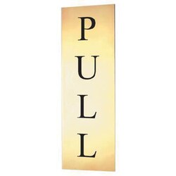 Manutan Brass pull sign. 50 x 150mm., Quantity: Pack of 1