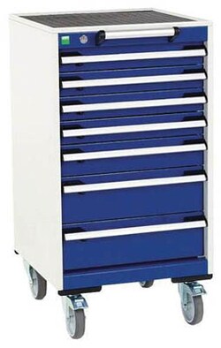 Manutan Hd mobile drawer cabinet 525x525x980mm 7 drawer, Quantity: Pack