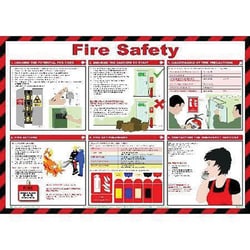 Manutan Fire safety poster. 420 x 594mm, Quantity: Pack of 1
