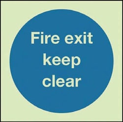 Manutan Photo lumines fire exit keep clear sign. 200, Quantity: Pack of