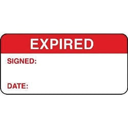 Manutan Expired quality control labels, 18mm x 38mm | Buy Online | Manutan | Fisher Scientific