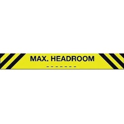 Manutan Headroom marker. Lxh 1200 x 150mm, Quantity: Pack of 1
