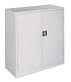 Manutan Storage cupboard, grey, two shelves, 1060mm x 1000mm x 450mm 1060 x 1000 x 450 mm | Buy Online | Manutan | Fisher Scientific