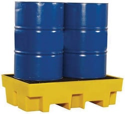 Manutan 2 drum plastic spill pallet. Sump cap 240l, Quantity: Pack of 1
