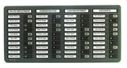 Manutan&nbsp;In/out board with 40 names, 360mm x 732mm