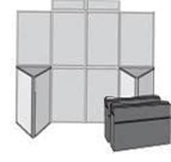 Manutan&nbsp;Busyfold light duty folding display system, red, 10 panel