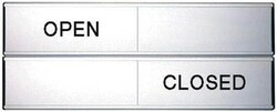 Manutan Anodised alu open-closed door slider sign. 300 x, Quantity: Each