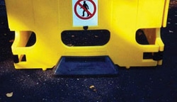 Manutan Rubber base weight for handi-gard barriers.hxlxd, Quantity: Each