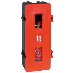 Manutan Single fire extinguisher cabinet. Hxwxd 710x260x30, Quantity: Each