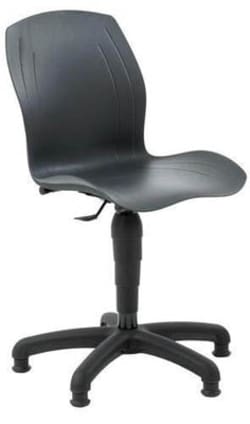 Manutan Swivel chair, polypropylene, grey, 430/570mm height | Buy Online | Manutan | Fisher Scientific