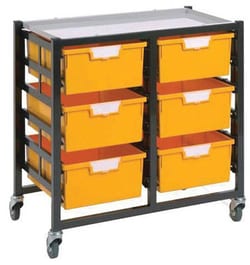 Manutan Tray rack, mobile double low level | Buy Online | Manutan | Fisher Scientific