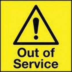 Manutan Out of service A board sign, 590mm x 290mm | Buy Online | Manutan | Fisher Scientific