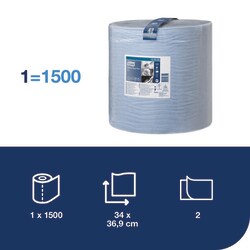 Tork Tork Starke Mehrzweck-Papierwischtücher W1, Saugfähig, 1 x 1 Blatt Blau | Buy Online | Tork | Fisher Scientific