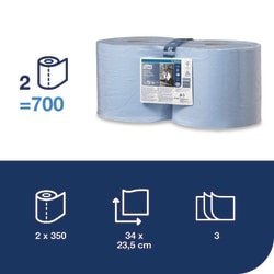 Tork Industrial Heavy Duty Wiping Paper W1/2 Blue | Buy Online | Tork | Fisher Scientific