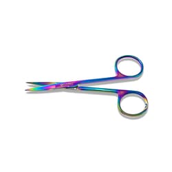 Surgical Design&trade;&nbsp;Iris Micro Dissecting Scissors, Multi-Color Titanium Coating