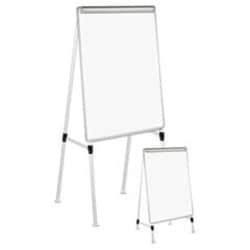 Enterprise Technology Solutions&nbsp;dry erase board with a-frame easel, 29 x 41, white surface, silver frame