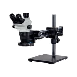 UNITRON&nbsp;Z645 Zoom Stereo Microscope, Trinocular, Ball Bearing Boom Stand, 0.5X Aux Objective