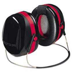 Enterprise Technology Solutions E-A-R PELTOR OPTIME 105 BEHIND-THE-HEAD EARMUFFS, 29 DB NRR, RED/BLACK