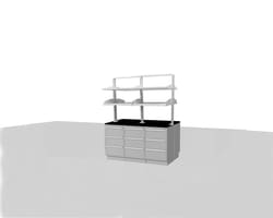 Treston Counter Mounted Uprights Wide Single Starter Bay 30 in. | Buy Online | Treston&trade; | Fisher Scientific