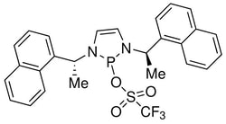 Strem, An Ascensus Company CAS# 2377935-66-3. 50mg. 1,3-Bis[(1R)-1-(1-naphthalenyl)ethyl]-2,3-dihydro-1H-1,3,2-diazaphosphol-2-yl trifluoromethanesulfonate, min. 98%.