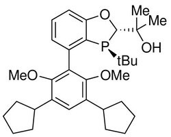Strem, An Ascensus Company CAS# 2416226-68-9. 25mg. 2-((2S,3S)-3-(tert-Butyl)-4-(3,5-dicyclopentyl-2,6-dimethoxyphenyl)-2,3-dihydrobenzo[d][1,3]oxaphosphol-2-yl)propan-2-ol,