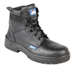 Himalayan 1PR Black Leather HyGrip Safety Boot with Metal, Quantity: 1