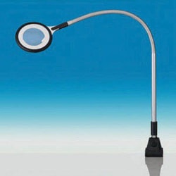 Carl Roth&trade;&nbsp;Aluminum and Black plastic Made LED-Illuminated Round Magnifier