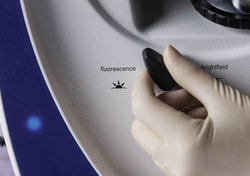 Zeiss Microscope, Primovert iLED with Epi-Fluorescence 470 mm, transmitted-light