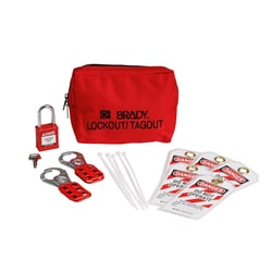 Brady Lockout Tagout Kit with Nylon Safety Padlock in Pouch