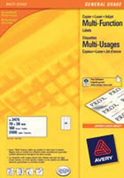 Avery Dennison Avery multi-function labels, 21 per sheet | Buy Online | Avery Dennison&trade; | Fisher Scientific
