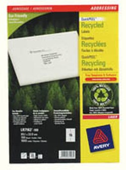 Avery Dennison Avery recycled laser label, 99.1mm x 33.9mm, pack of 100,